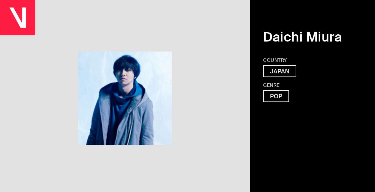 Daichi Miura - Songs, Events and Music Stats | Viberate.com